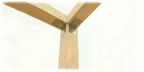 деревянные верхняя обвязка беседки