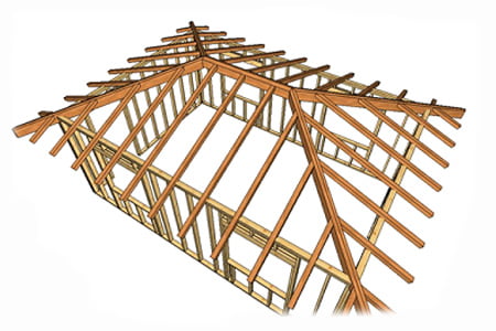 Четырехскатная (шатровая) крыша дома