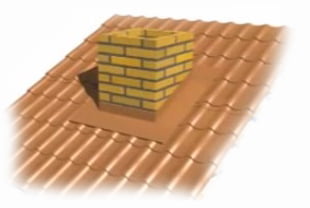 заклепками верхние планки примыкания с боковыми металлочерепицы