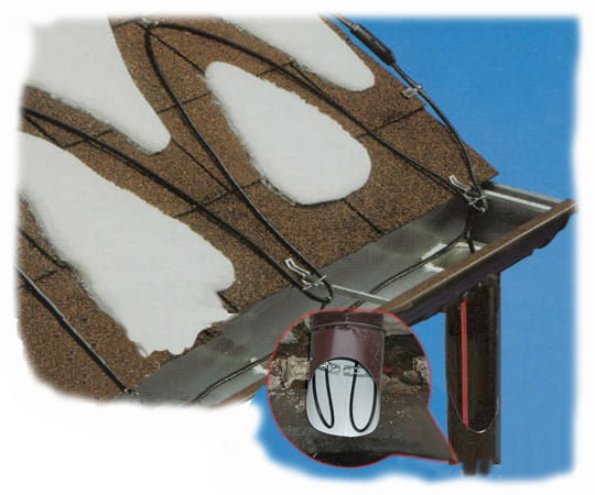 Кабельный монтаж системы обогрева кровли