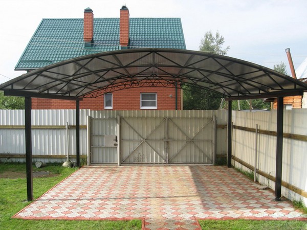 Навес для авто своими руками